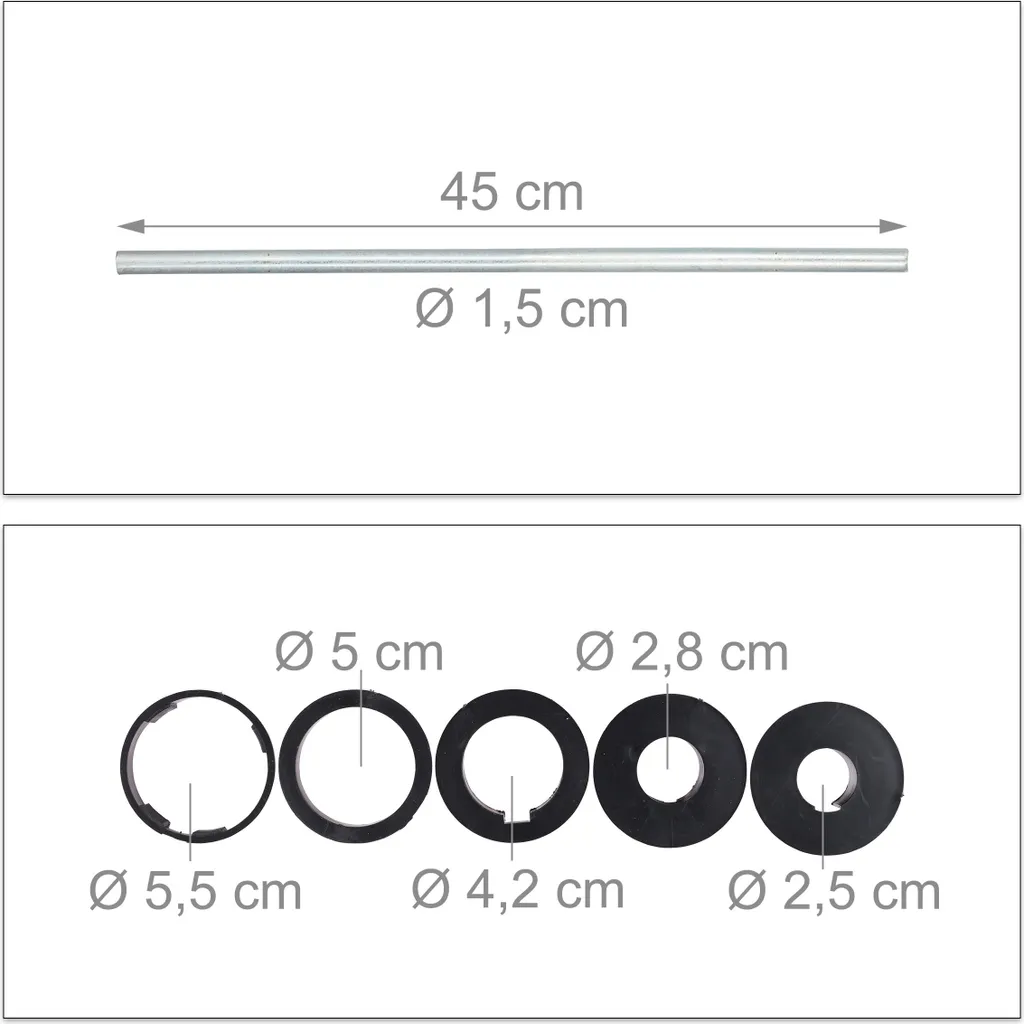 Relaxdays 4 X Bodenhülse Sonnenschirm 25 - 55 Mm 5 Relaxdays 4 X Bodenhülse Sonnenschirm 25 - 55 Mm – Bild 5