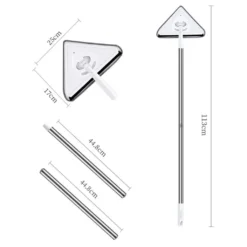 360° Schleuderreinigung Triangle Cleaning Glass Mop Mit Gratis 2 Mop -Leifheit || Vileda || Wenko Verkaufsgeschäft f69aa3b1fba66a876f282c69bbd032f1