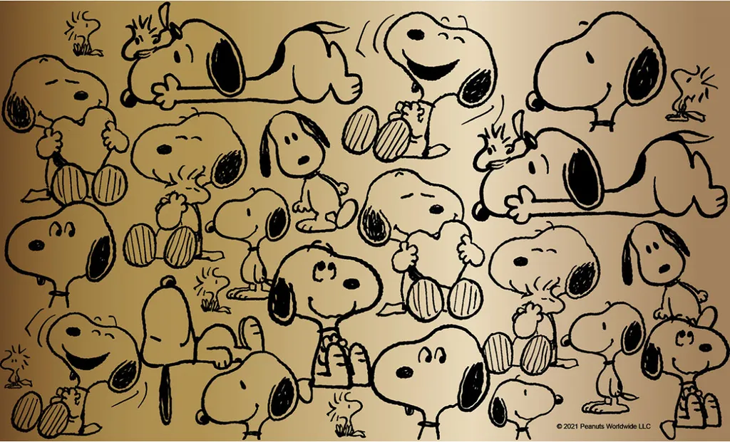 Isolierflasche Snoopy Muster Gold 500ml Edelstahl 2 Isolierflasche Snoopy Muster Gold 500ml Edelstahl – Bild 2