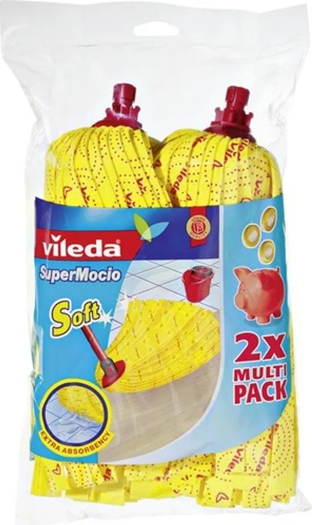 Vileda Super Mocio Soft Ersatz Doppelpackung 1 Vileda Super Mocio Soft Ersatz Doppelpackung