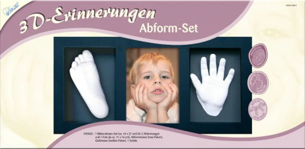 3D Erinner.-Abform-Set Mit Bilderr 1 3D Erinner.-Abform-Set Mit Bilderr