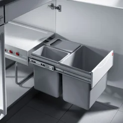 Hailo Tandem 5. Abfallsammler, Hellgrau. - Mülleimer