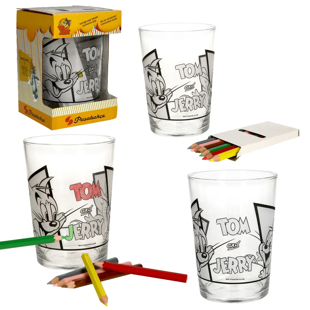 6x Tom&Jerry Glas Zum Anmalen Für Kinder Selber Bemalen Geburtstag Geschenk 2 6x Tom&Jerry Glas Zum Anmalen Für Kinder Selber Bemalen Geburtstag Geschenk – Bild 2
