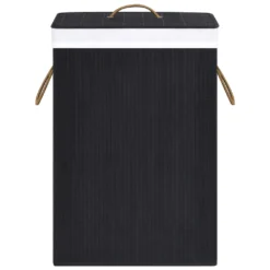 VidaXL Bambus-Wäschekorb Mit 1 Fach Schwarz -Leifheit || Vileda || Wenko Verkaufsgeschäft f920a4a420948462512eabbc2e5a38c6
