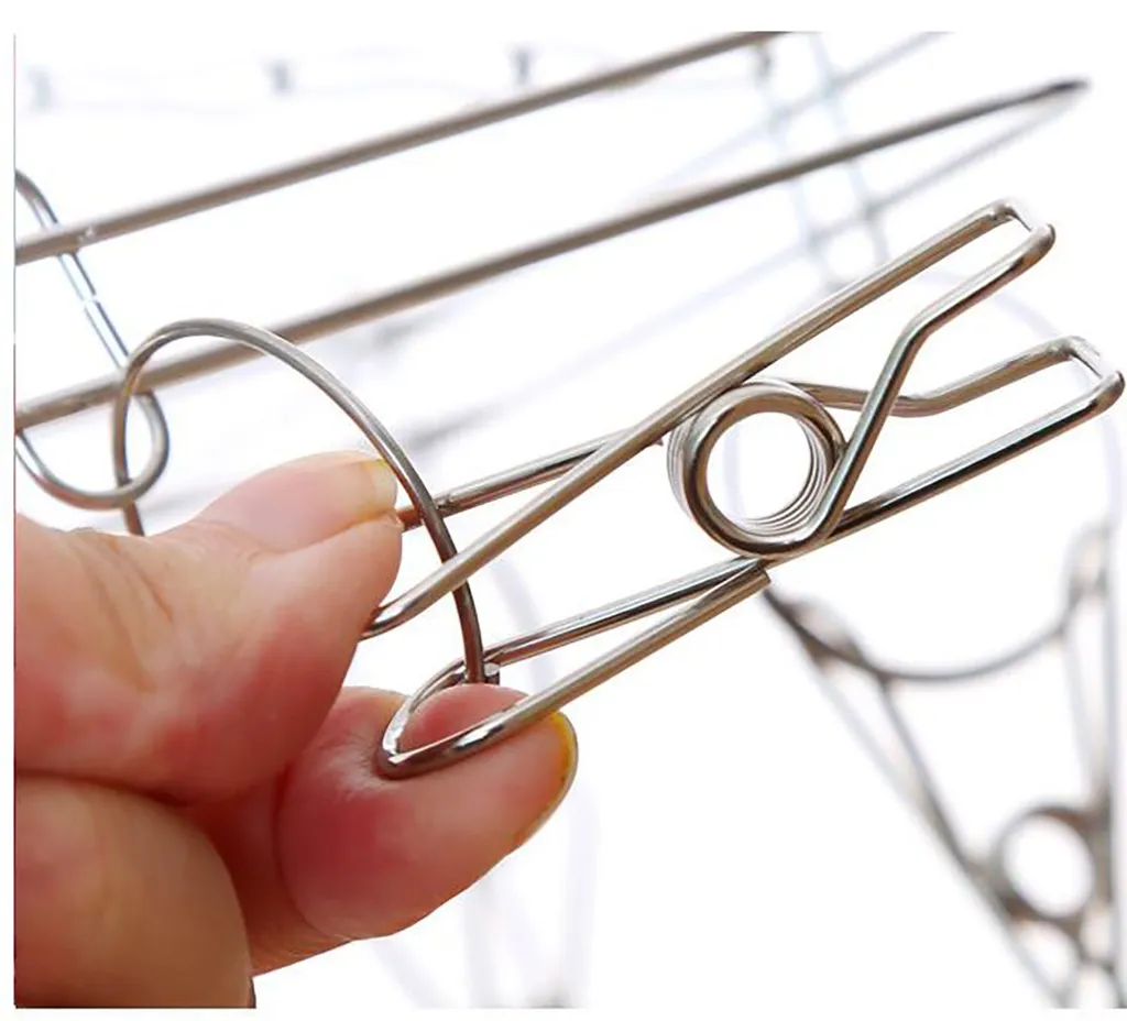 Edelstahl Sockentrockner Wäscheständer Drehhaken, Winddicht, Kleiderbügel Für Socken, Unterwäsche, BHS, Babykleidung, Handschuhe (20 Wäscheklammern) 4 Edelstahl Sockentrockner Wäscheständer Drehhaken, Winddicht, Kleiderbügel Für Socken, Unterwäsche, BHS, Babykleidung, Handschuhe (20 Wäscheklammern) – Bild 4