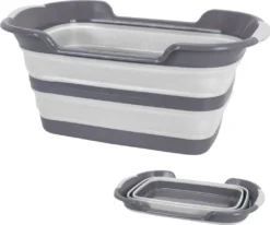 Wäschekorb Faltbar 60 X 40 Cm - Silikon Wäschewanne Klappbar Wäschebox