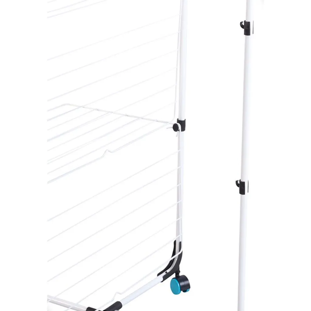 Vilde Wäschetrockner | Wäscheständer | Turmwäscheständer Mit 3 Ebenen Groß Klappbar Auf Rollen 30 M Leinenlänge 5 Vilde Wäschetrockner | Wäscheständer | Turmwäscheständer Mit 3 Ebenen Groß Klappbar Auf Rollen 30 M Leinenlänge – Bild 5