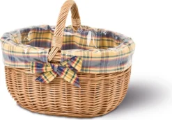 Einkaufskorb Mit Ausschlag, Bügelkorb, Weidenkorb, Picknickkorb, Tragekorb