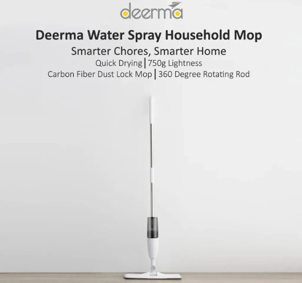 Deerma TB500 Mop Mit Wasserspray, 360° Drehung, 350ml Behälter, 1x Reinigungstuch 8 Deerma TB500 Mop Mit Wasserspray, 360° Drehung, 350ml Behälter, 1x Reinigungstuch – Bild 8