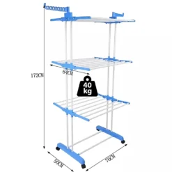 Wäscheständer Wäschetrockner Mit Rollen Flügelwäschetrockner Wäscheturm Solid Teleskop Standtrockner XXL Kleiderständer Kleiderständer 170cm Retoo -Leifheit || Vileda || Wenko Verkaufsgeschäft fb81ef386e6cfdb7c252d2632a663b39