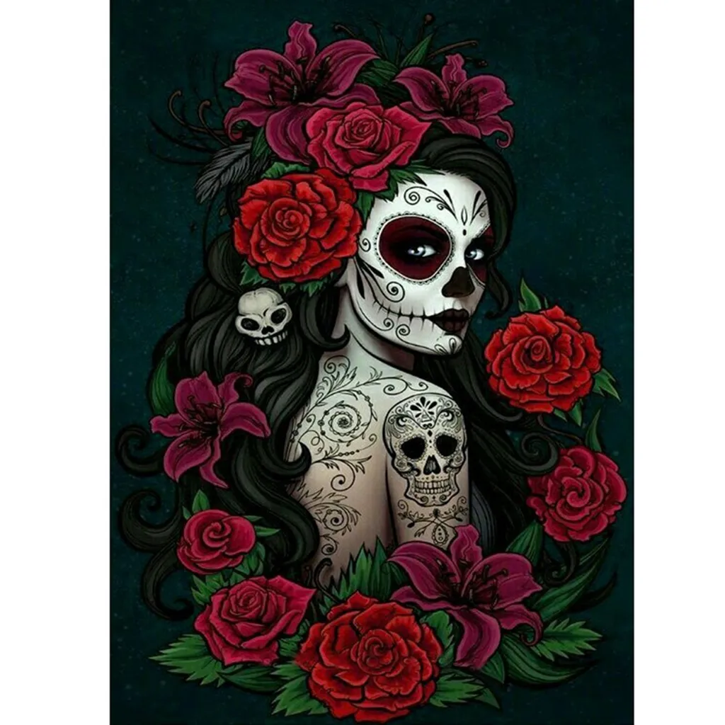 5D DIY Diamond Painting Full Diamant Kreuzstich Stickerei Malerei Schönheit Skelett Bilder Deko 30x40cm 1 5D DIY Diamond Painting Full Diamant Kreuzstich Stickerei Malerei Schönheit Skelett Bilder Deko 30x40cm