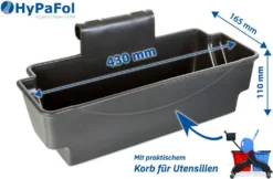 Hypafol Putzwagen Mit Korb | Reinigungswagen Set, 2 X 25 L Eimer Mit Presse Und Kehrgarnitur Inkl. 2x 50cm Baumwoll Wischmopp, 1x Mikrofaser-Mopp | Je 4 Mikrofasertücher | Für Gebäudereinigung, Hotelservice, Gastronomie, Großküche -Leifheit || Vileda || Wenko Verkaufsgeschäft fd251620dfb175742dbda53c0c5635e2
