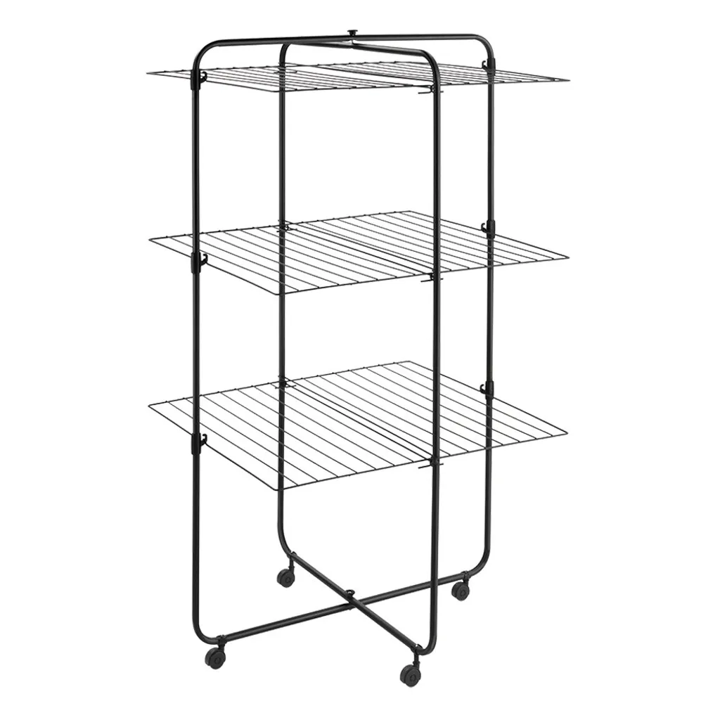 Metaltex Trockenturm Dijon 72 X 64 X 123 Cm 33 Meter Stahl Schwarz 4 Metaltex Trockenturm Dijon 72 X 64 X 123 Cm 33 Meter Stahl Schwarz – Bild 4