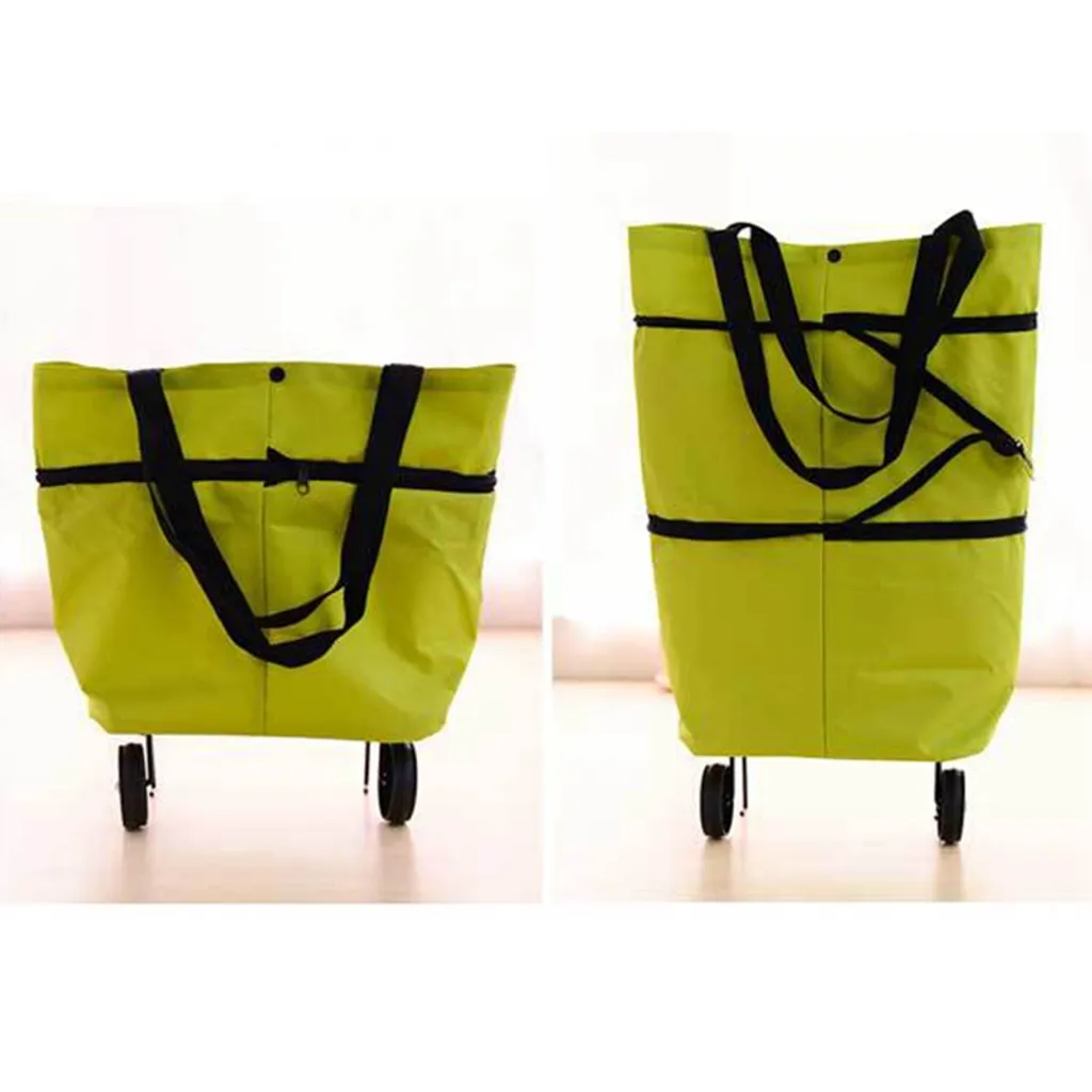 Einkaufstrolley Klappbaren Rädern Stützen Faltbar Leicht Wasserabweisend Tasche Einkaufstasche Picknicktasche Haushaltstrolley Tug Bag Grün 5 Einkaufstrolley Klappbaren Rädern Stützen Faltbar Leicht Wasserabweisend Tasche Einkaufstasche Picknicktasche Haushaltstrolley Tug Bag Grün – Bild 5