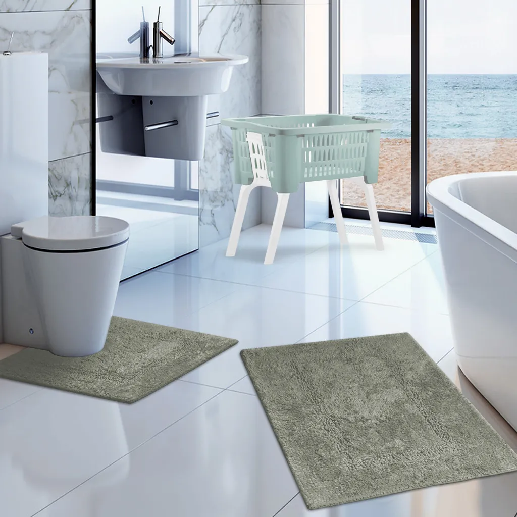 Deuba Wäschekorb Klappbare Standfüße Tragegriff 38L Badezimmer Wäschesammler Waschbehälter Aufbewahrungskorb Kunststoff, Farbe:grün 2 Deuba Wäschekorb Klappbare Standfüße Tragegriff 38L Badezimmer Wäschesammler Waschbehälter Aufbewahrungskorb Kunststoff, Farbe:grün – Bild 2