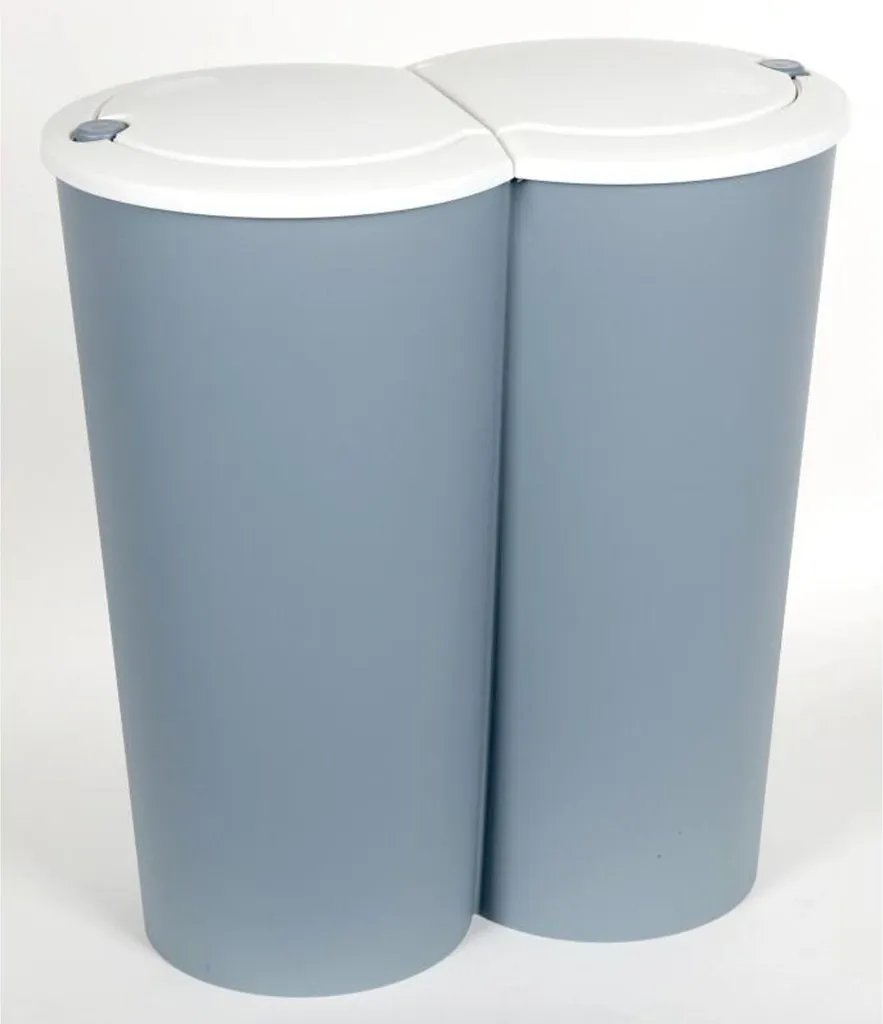 Deuba Mülleimer 50 L Duo 2fach Trennsystem 2x25L Druckknopf-Automatik Küche Abfalleimer Müllbehälter Mülltrennung Büro, Farbe:schwarz - Black - Noir 12 Deuba Mülleimer 50 L Duo 2fach Trennsystem 2x25L Druckknopf-Automatik Küche Abfalleimer Müllbehälter Mülltrennung Büro, Farbe:schwarz - Black - Noir – Bild 12