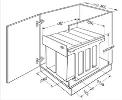 WESCO Einbau-Abfallsammler Double Master 40 DT - Silber/ Anthrazit, 32 Liter, Vollauszug -Leifheit || Vileda || Wenko Verkaufsgeschäft ffe8c18fa54c41eb71c04e0d52a12ac4